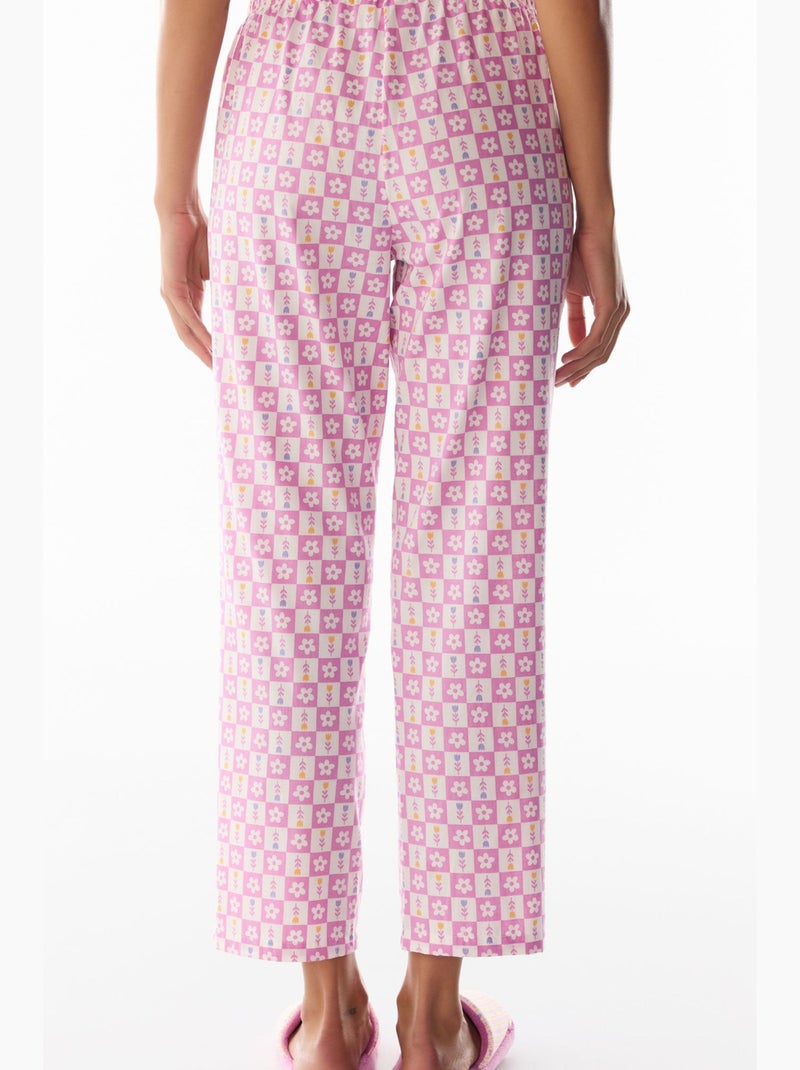 Flora stampato floreale pantalone del pigiama penti Rosa/Bianco - Kiabi