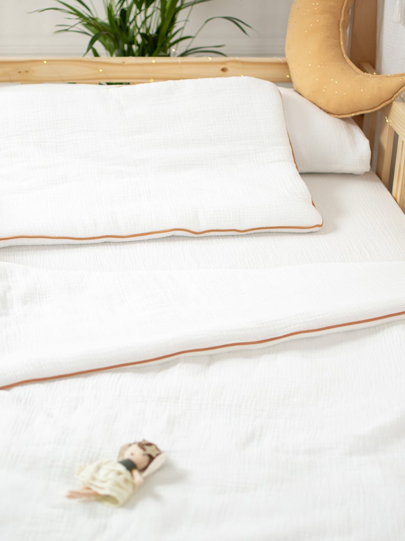 Fodera cuscino lungo garza cotone | sevira kids | sevira kids Bianco - Kiabi