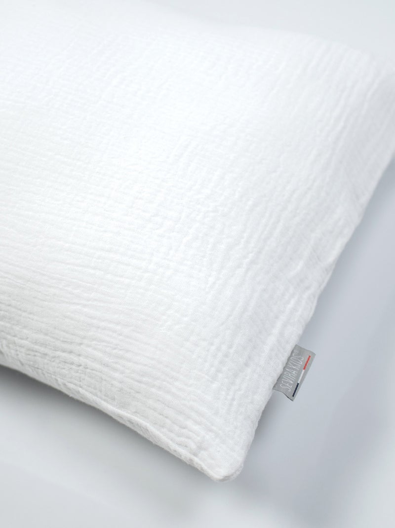 Fodera cuscino lungo garza cotone | sevira kids | sevira kids Bianco - Kiabi