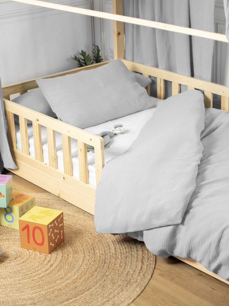 Fodera cuscino lungo garza cotone | sevira kids | sevira kids Grigio - Kiabi