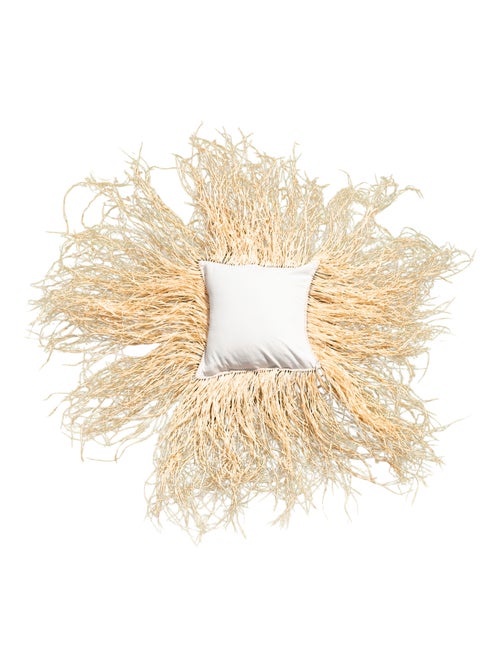 Fodera decorativa per cuscino con frange di rafia - Kiabi
