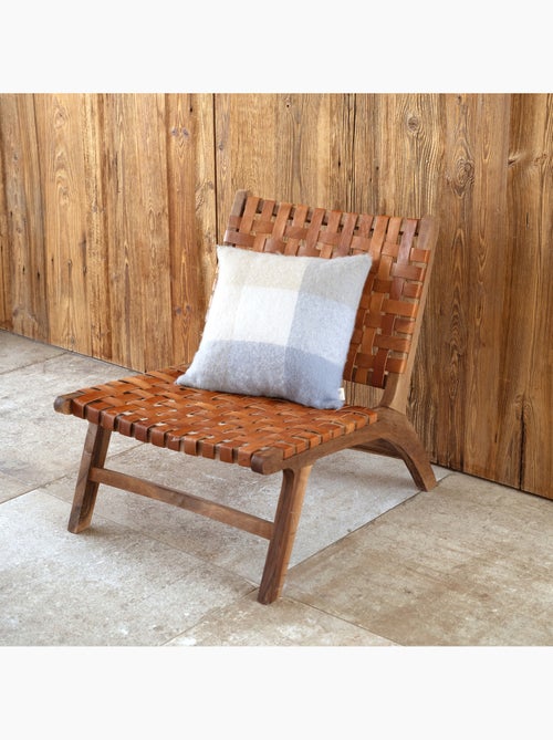 Fodera per cuscino a quadri con effetto mohair - Kiabi