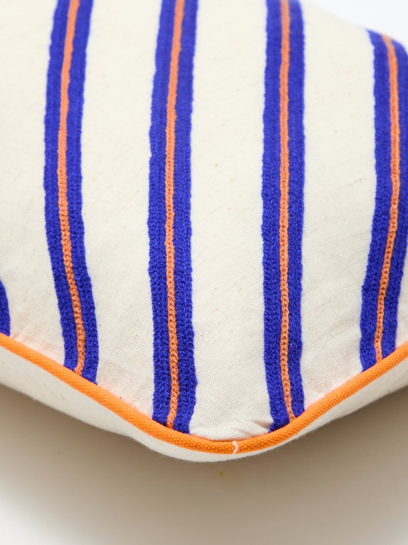 Fodera per cuscino a righe (30x50 cm) - Kiabi Home Blu - Kiabi