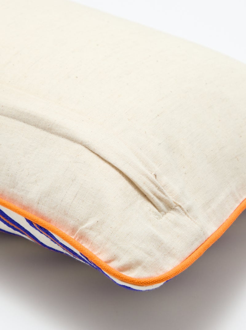 Fodera per cuscino a righe (30x50 cm) - Kiabi Home Blu - Kiabi