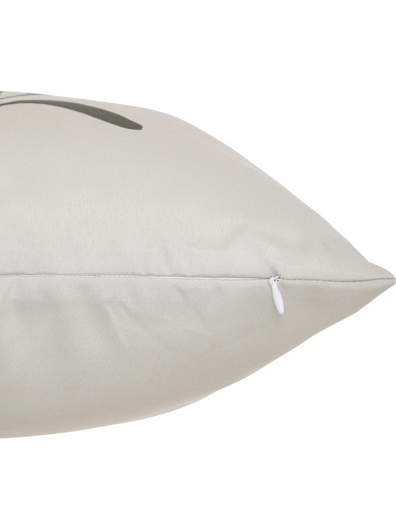 Fodera per cuscino da esterno con motivo di ulivi Beige - Kiabi