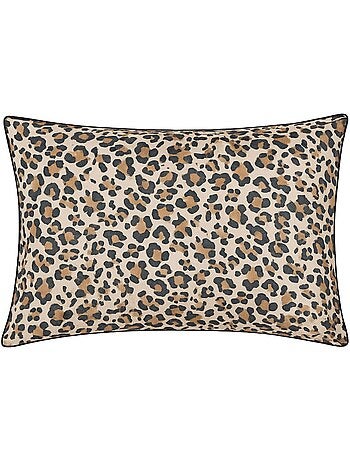 Fodera per cuscino in cotone percalle stampato leopardo