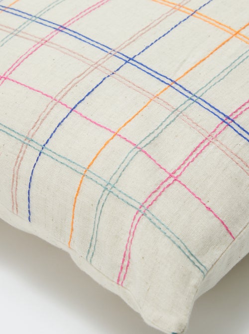 Fodera per cuscino in misto lino (45x45 cm) - Kiabi Home - Kiabi