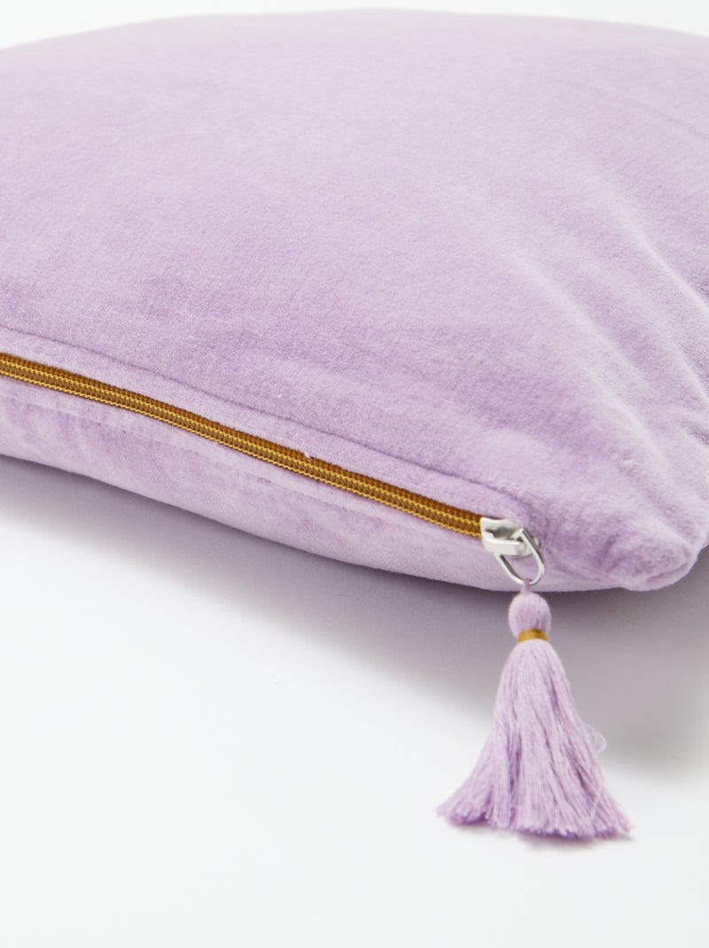 Fodera per cuscino in velluto (45 x 45 cm) VIOLA - Kiabi