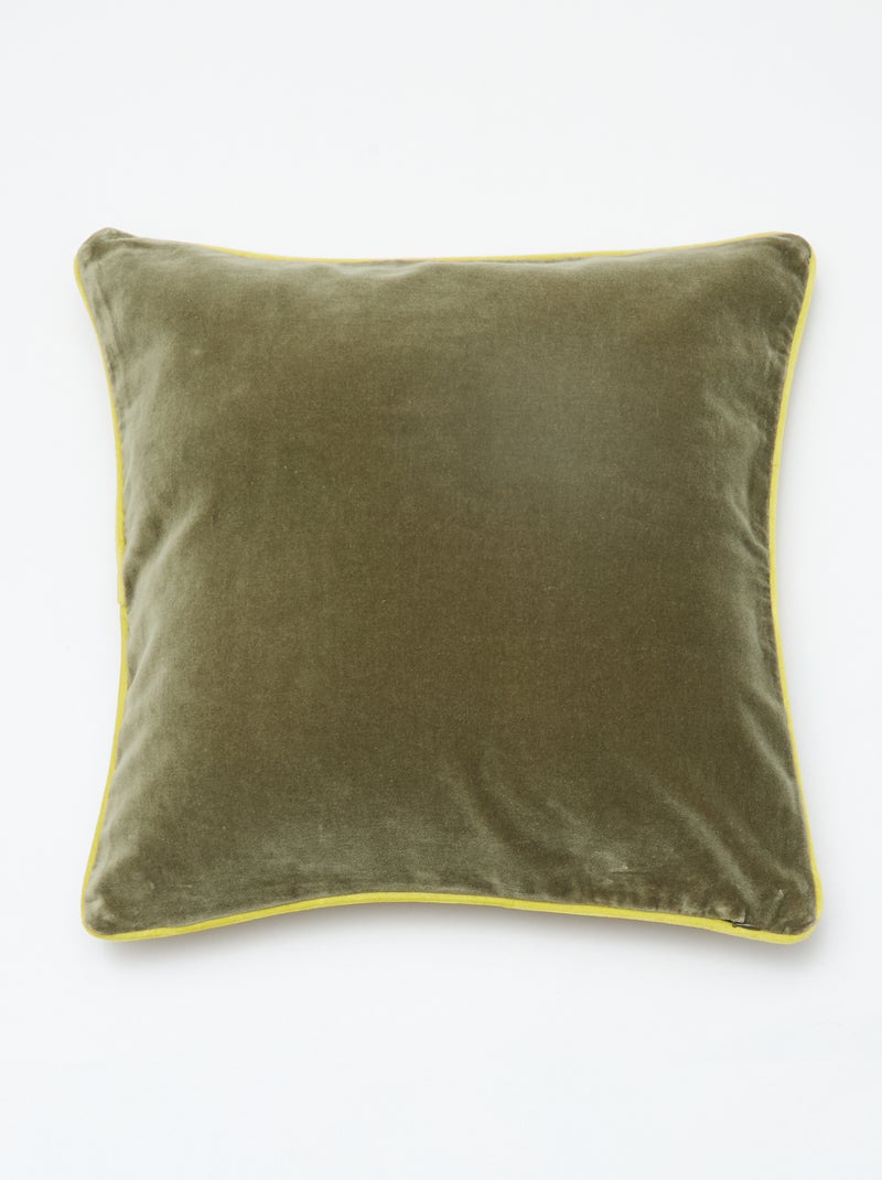Fodera per cuscino in velluto (45x45 cm) - Kiabi Home Verde - Kiabi