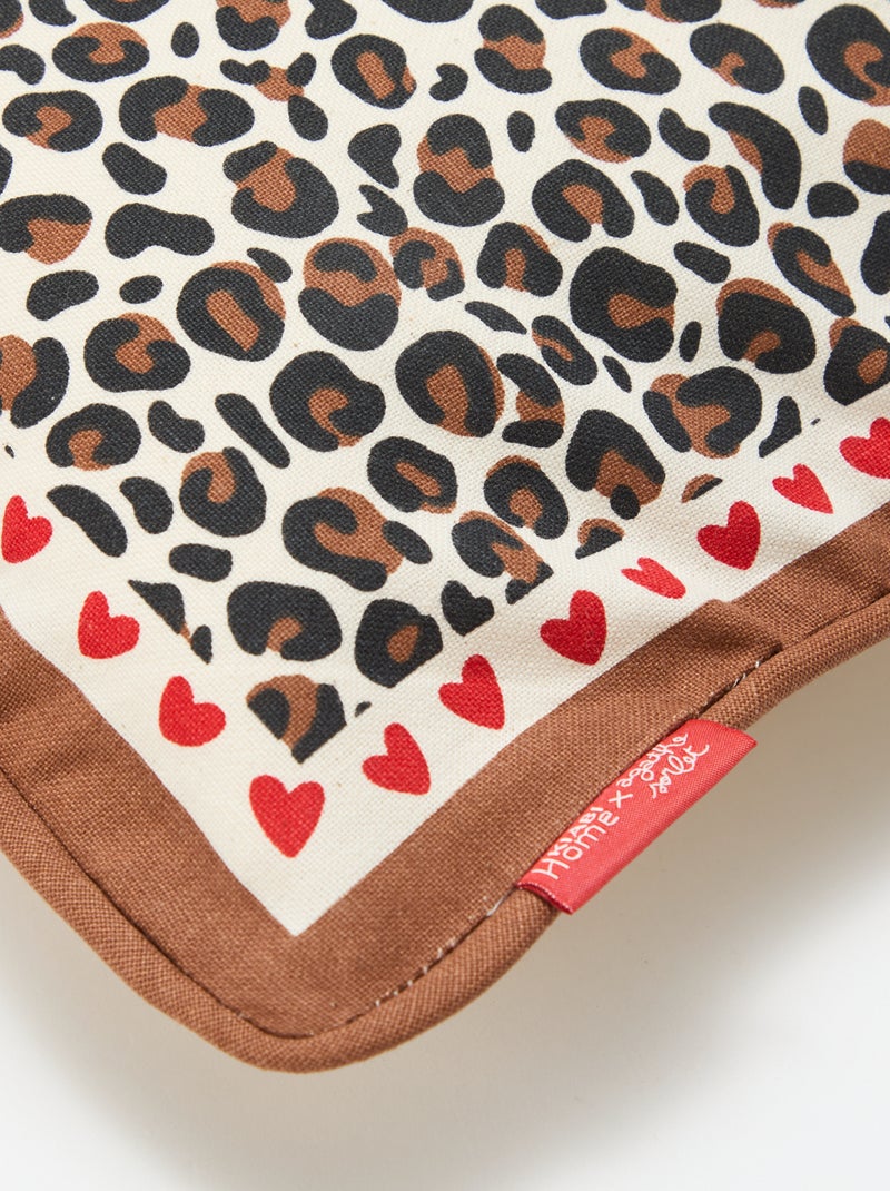 Fodera per cuscino leopardata Agathe Sorlet x Kiabi - 30 x 50 cm Bianco - Kiabi