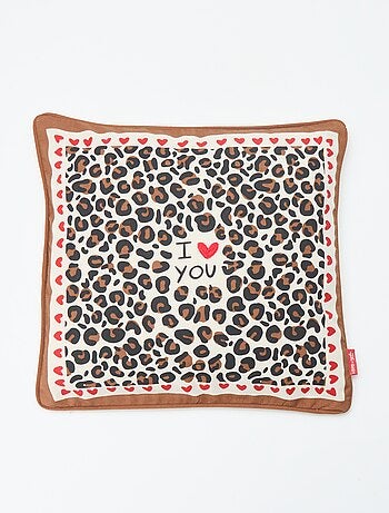 Fodera per cuscino leopardata Agathe Sorlet x Kiabi - 45 x 45 cm