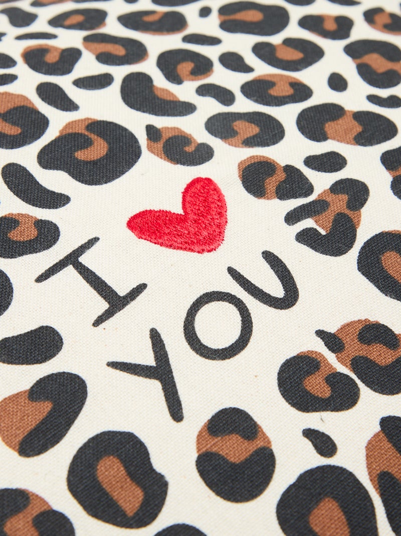Fodera per cuscino leopardata Agathe Sorlet x Kiabi - 45 x 45 cm Bianco - Kiabi