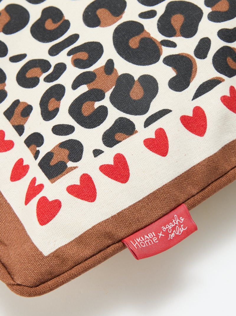 Fodera per cuscino leopardata Agathe Sorlet x Kiabi - 45 x 45 cm Bianco - Kiabi