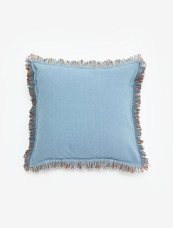 Fodera per cuscino quadrata con frange 45 x 45 cm