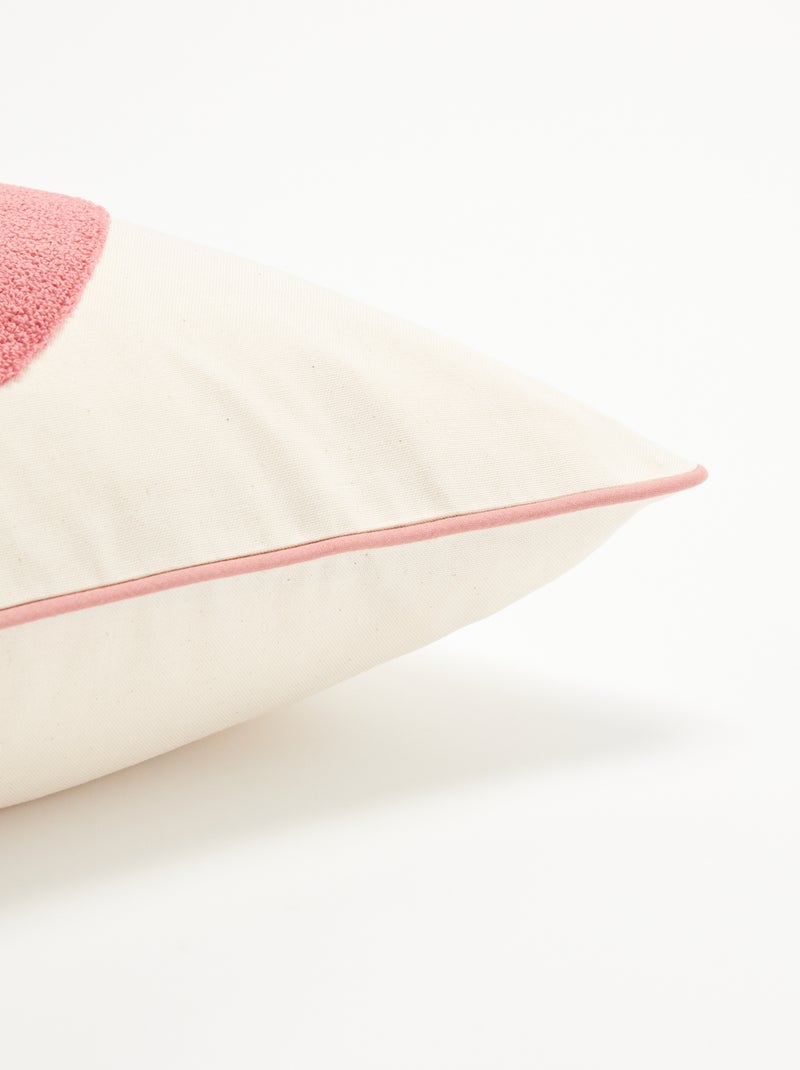 Fodera per cuscino quadrata con motivo 'cuore' Rosa - Kiabi