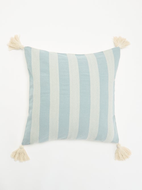Fodera per cuscino quadrata con pompon - Kiabi Fodera per cuscino quadrata con pompon - Kiabi