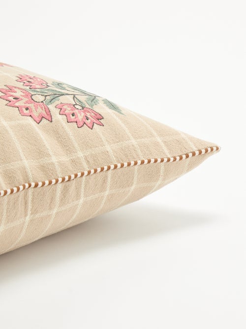 Fodera per cuscino quadrato con fiori ricamati - Kiabi Fodera per cuscino quadrato con fiori ricamati - Kiabi
