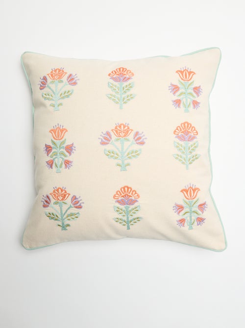 Fodera per cuscino ricamata - Kiabi