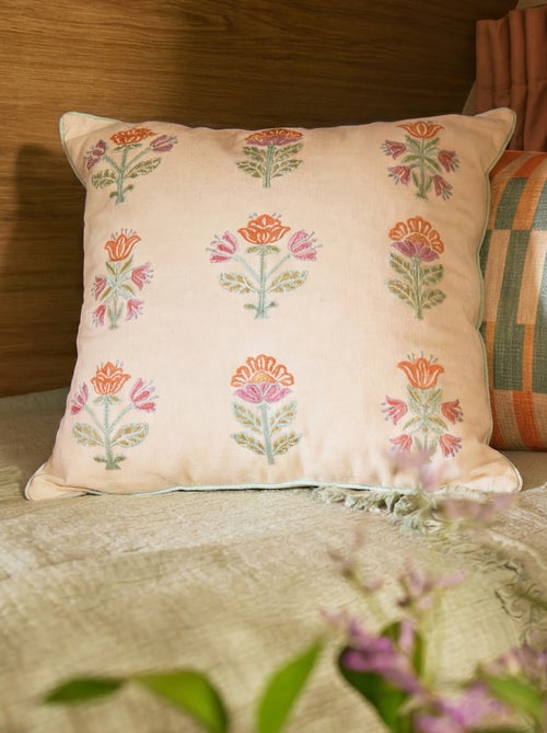 Fodera per cuscino ricamata - Kiabi