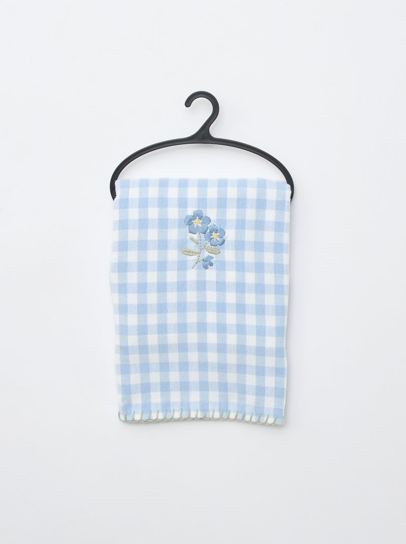 Fodera per cuscino ricamata Blu - Kiabi