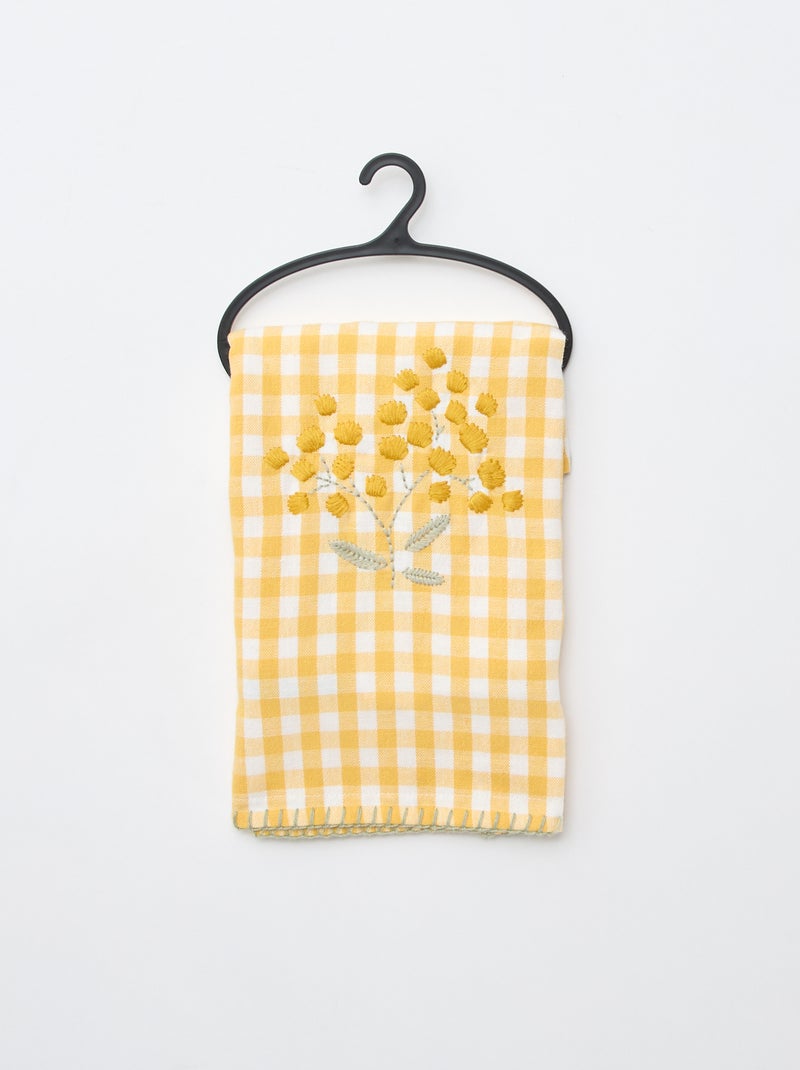 Fodera per cuscino ricamata Giallo - Kiabi