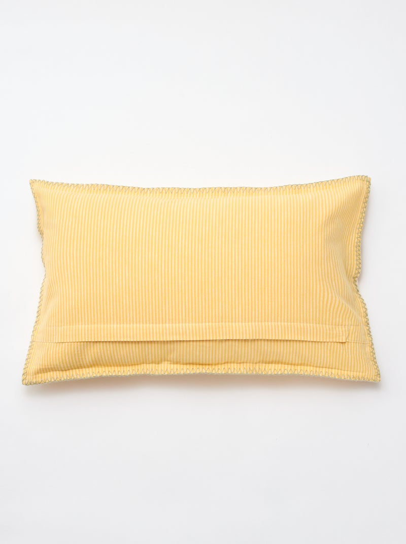 Fodera per cuscino ricamata Giallo - Kiabi