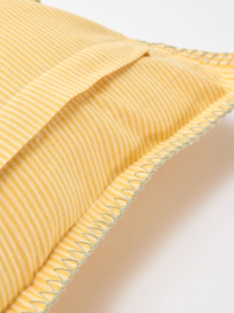 Fodera per cuscino ricamata Giallo - Kiabi
