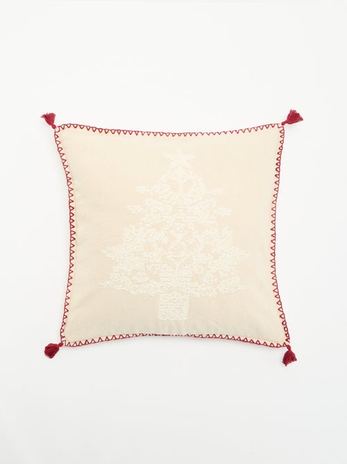 Fodera per cuscino ricamata per Natale - KIABI Home - Kiabi