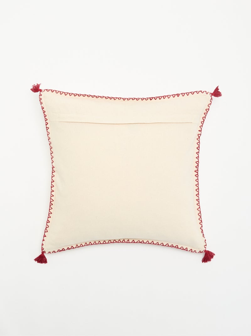 Fodera per cuscino ricamata per Natale - KIABI Home Bianco Ecru - Kiabi
