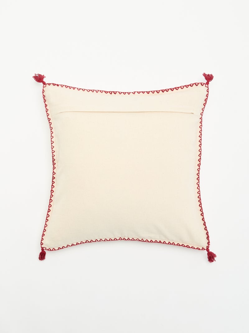 Fodera per cuscino ricamata per Natale - KIABI Home Bianco Ecru - Kiabi