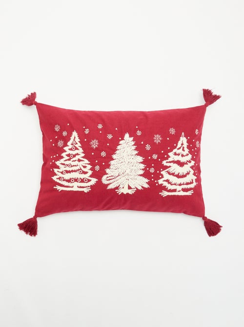 Fodera per cuscino ricamata per Natale - KIABI Home - Kiabi