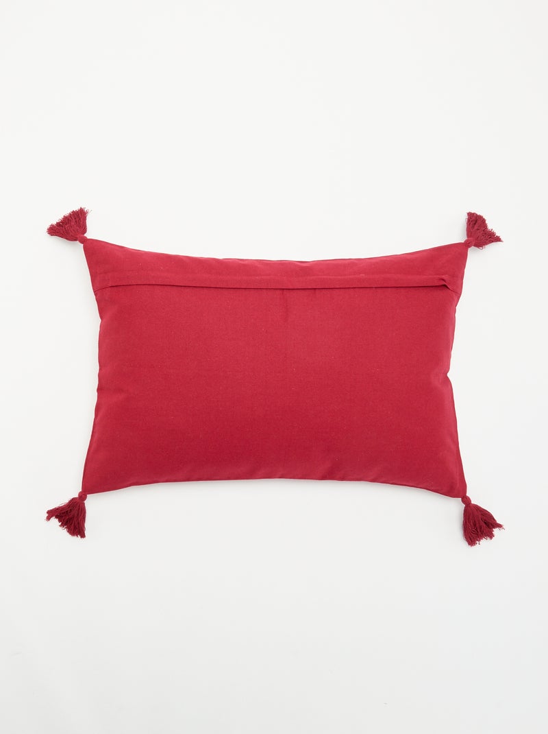 Fodera per cuscino ricamata per Natale - KIABI Home Rosso - Kiabi