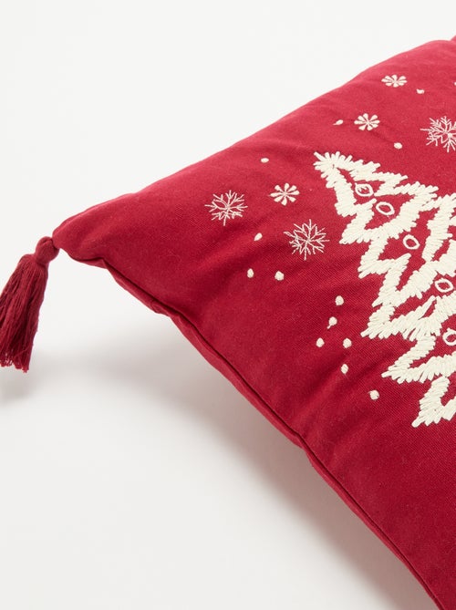 Fodera per cuscino ricamata per Natale - KIABI Home - Kiabi
