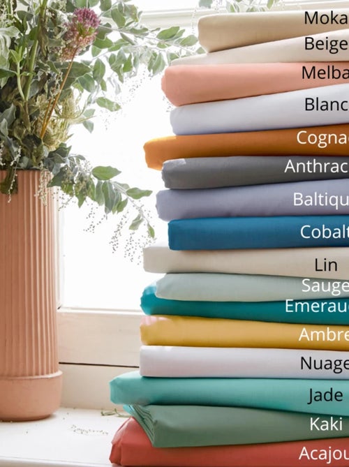 Fodera per guanciale a cilindro in percalle di cotone, tinta unita con finitura trapuntata - Kiabi Fodera per guanciale a cilindro in percalle di cotone, tinta unita con finitura trapuntata - Kiabi