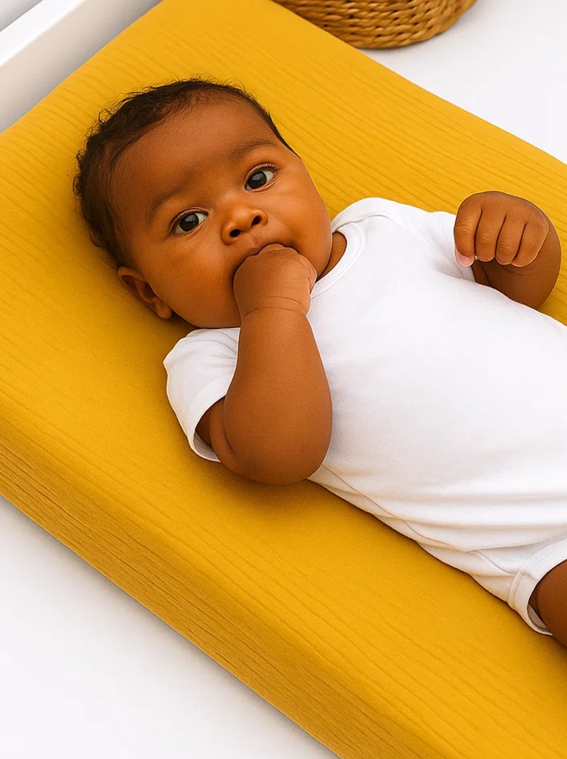 Fodera per materassino fasciatoio in cotone biologico Beige - Kiabi