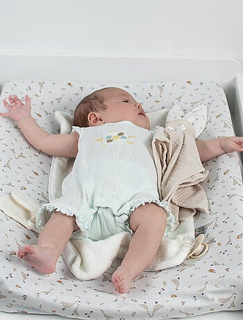 Fodera per materassino fasciatoio neonato + tappetino in bambù | SEVIRA KIDS