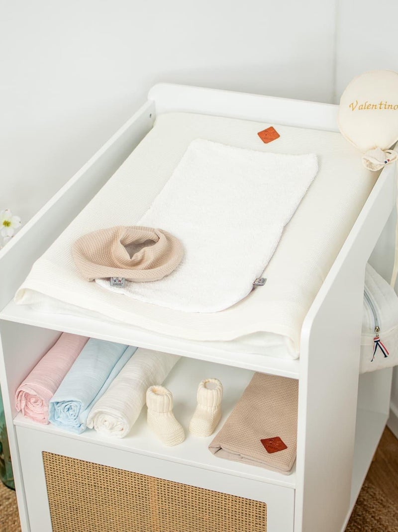 Fodera per materassino fasciatoio neonato + tappetino in bambù | sevira kids | sevira kids Ecru - Kiabi