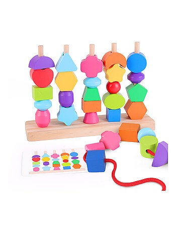 Forme in legno da impilare e ordinare - Gioco educativo | SUPERBE BEBE