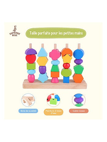 Forme in legno da impilare e ordinare - Gioco educativo | SUPERBE BEBE
