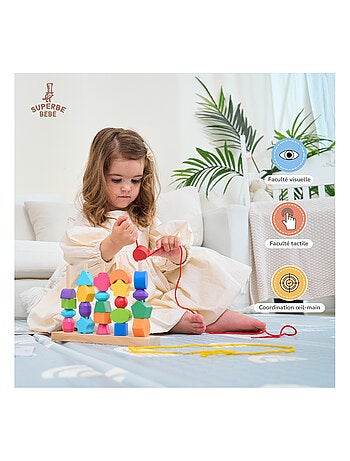 Forme in legno da impilare e ordinare - Gioco educativo | SUPERBE BEBE