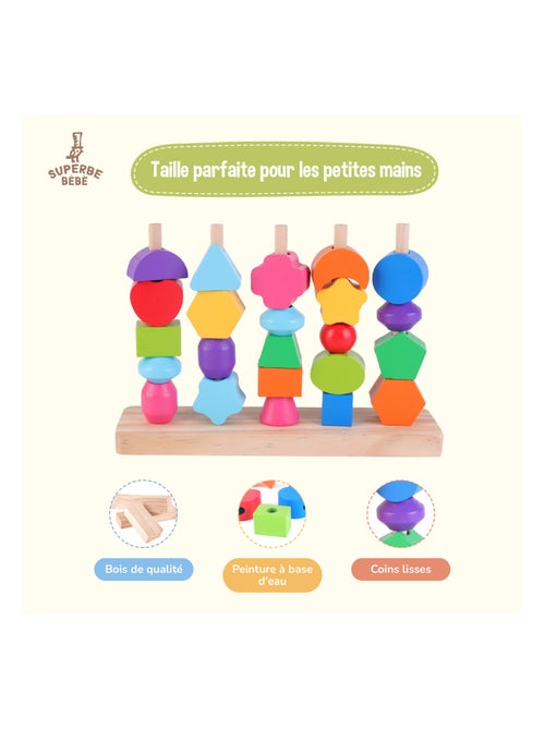 Forme in legno da impilare e ordinare - Gioco educativo | SUPERBE BEBE - Kiabi Forme in legno da impilare e ordinare - Gioco educativo | SUPERBE BEBE - Kiabi