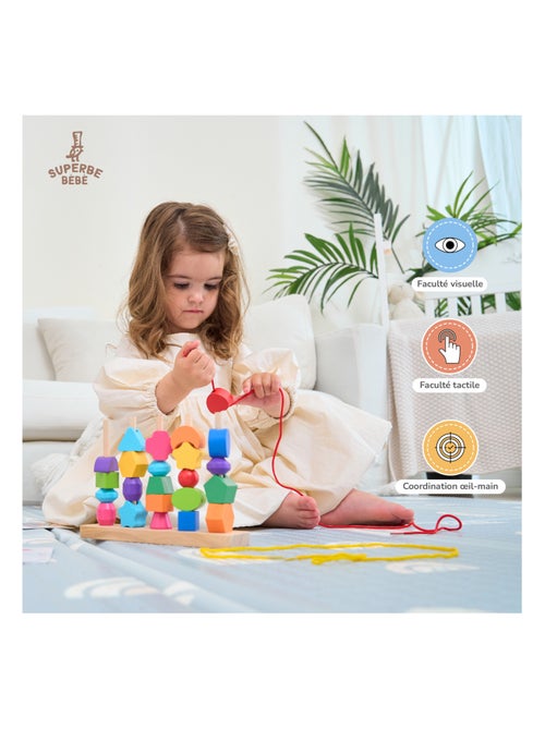 Forme in legno da impilare e ordinare - Gioco educativo | SUPERBE BEBE - Kiabi Forme in legno da impilare e ordinare - Gioco educativo | SUPERBE BEBE - Kiabi