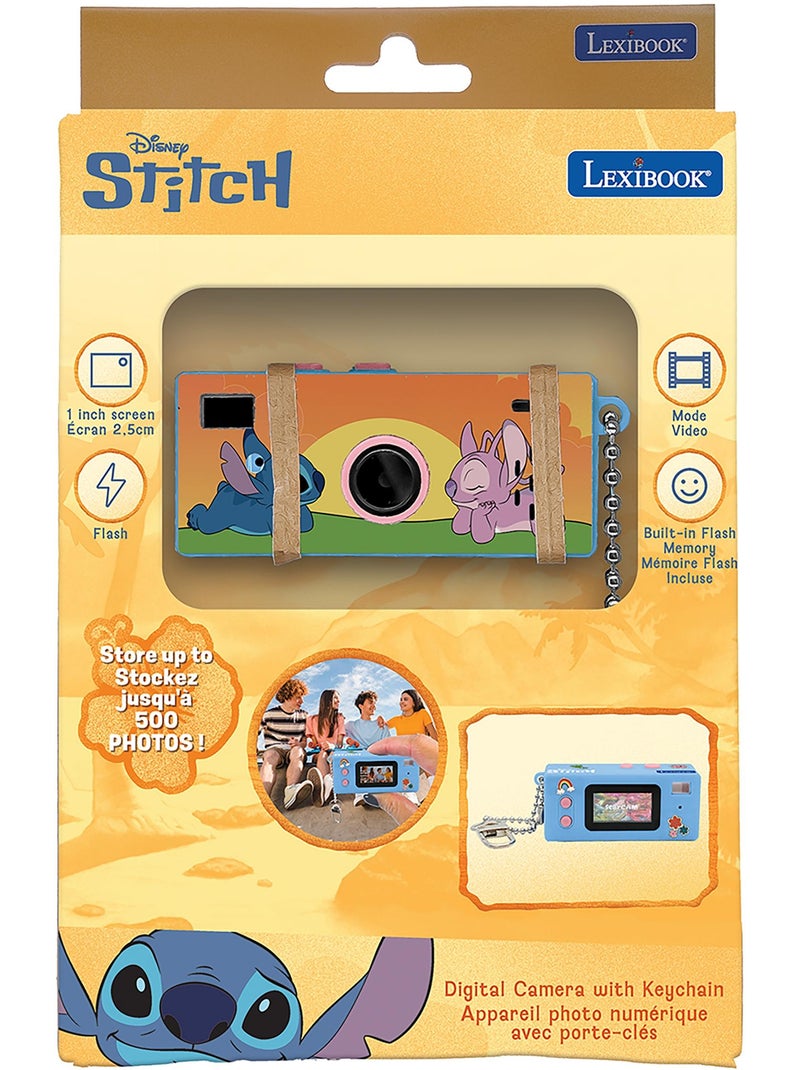 Fotocamera digitale miniatura portachiavi stitch con memoria flash integrata Blu - Kiabi