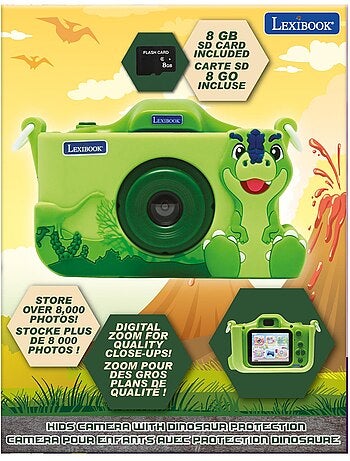 Fotocamera per bambini con protezione per dinosauri