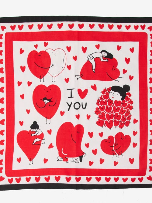 Foulard (65x65 cm) 'Agathe Sorlet x Kiabi' - San Valentino - Kiabi