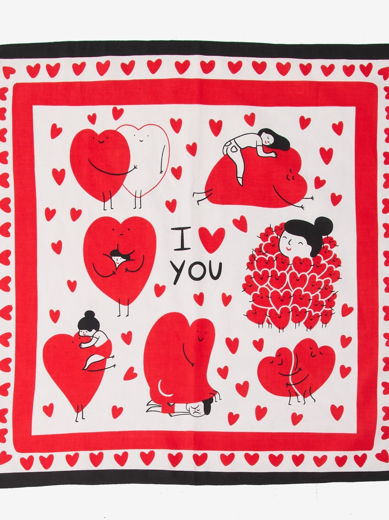 Foulard (65x65 cm) 'Agathe Sorlet x Kiabi' - San Valentino Bianco - Kiabi