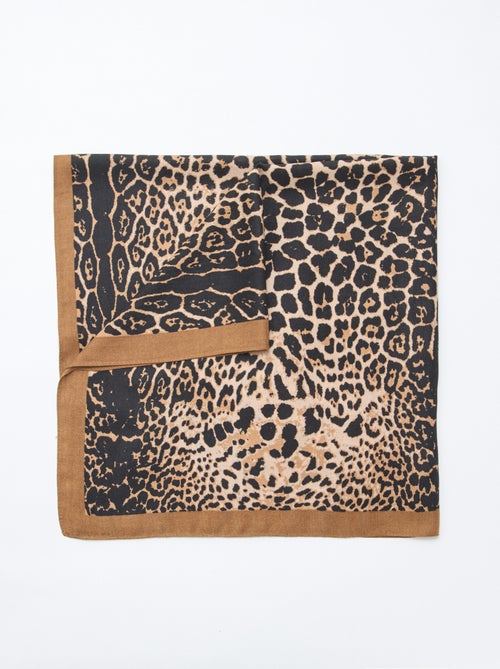 Foulard con motivi leopardati - 90 x 90 cm - Kiabi