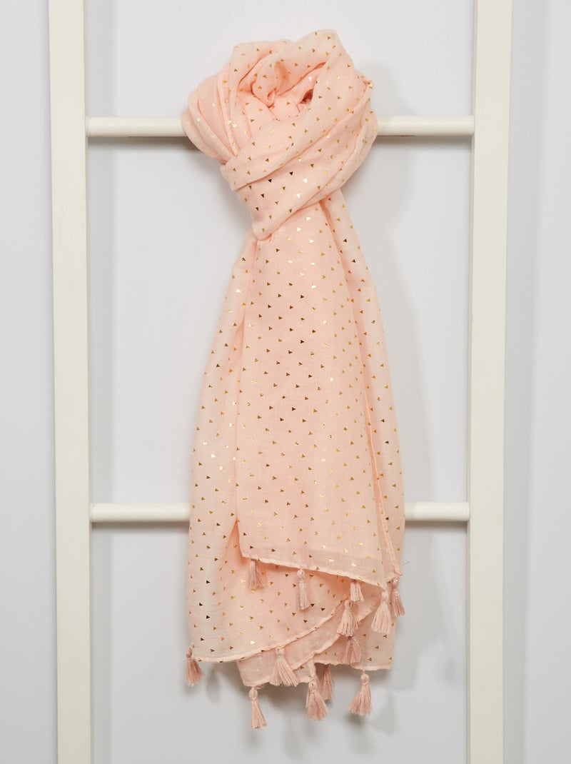 Foulard con stampa dorata ROSA - Kiabi