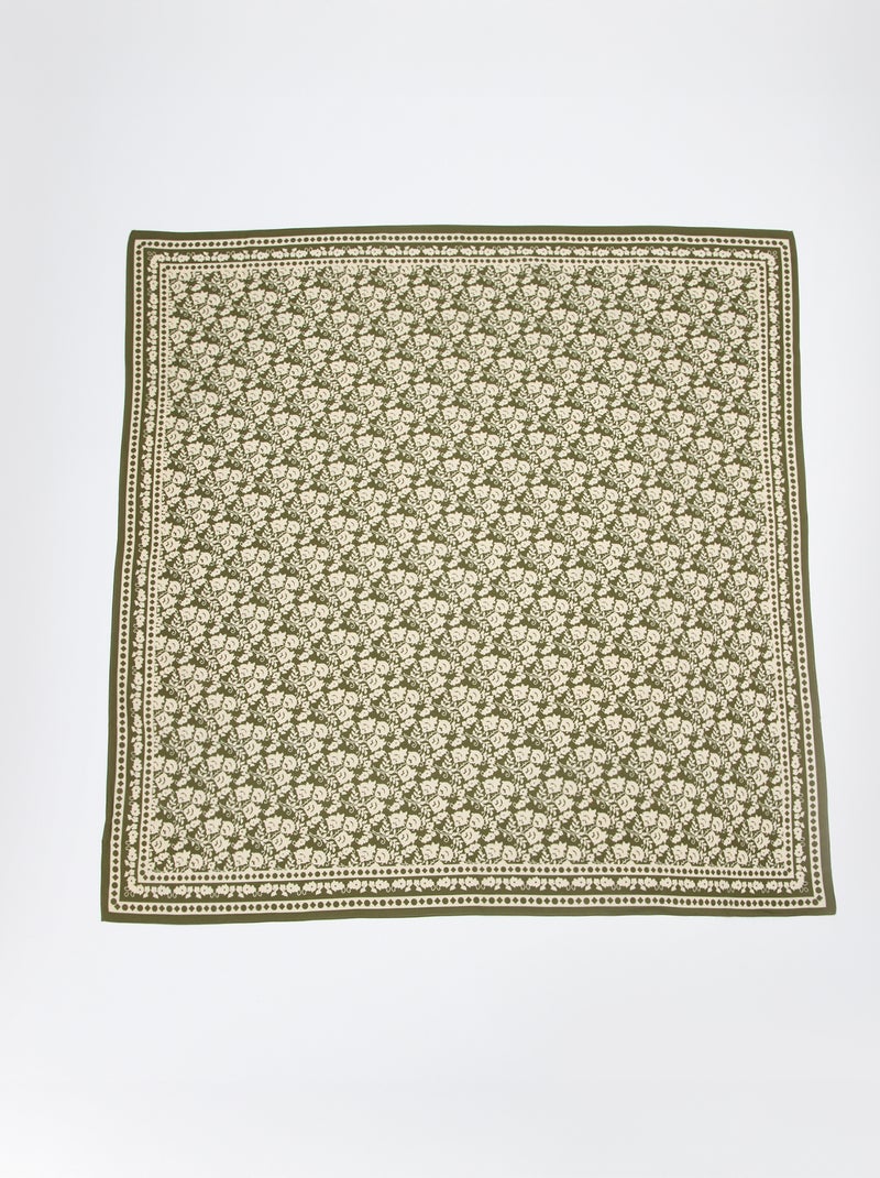 Foulard grande dimensione quadrato - 100 x 100 cm Verde - Kiabi