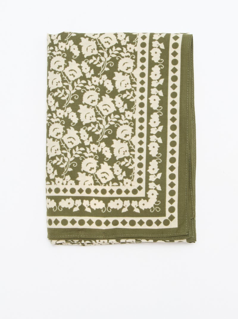 Foulard grande dimensione quadrato - 100 x 100 cm Verde - Kiabi